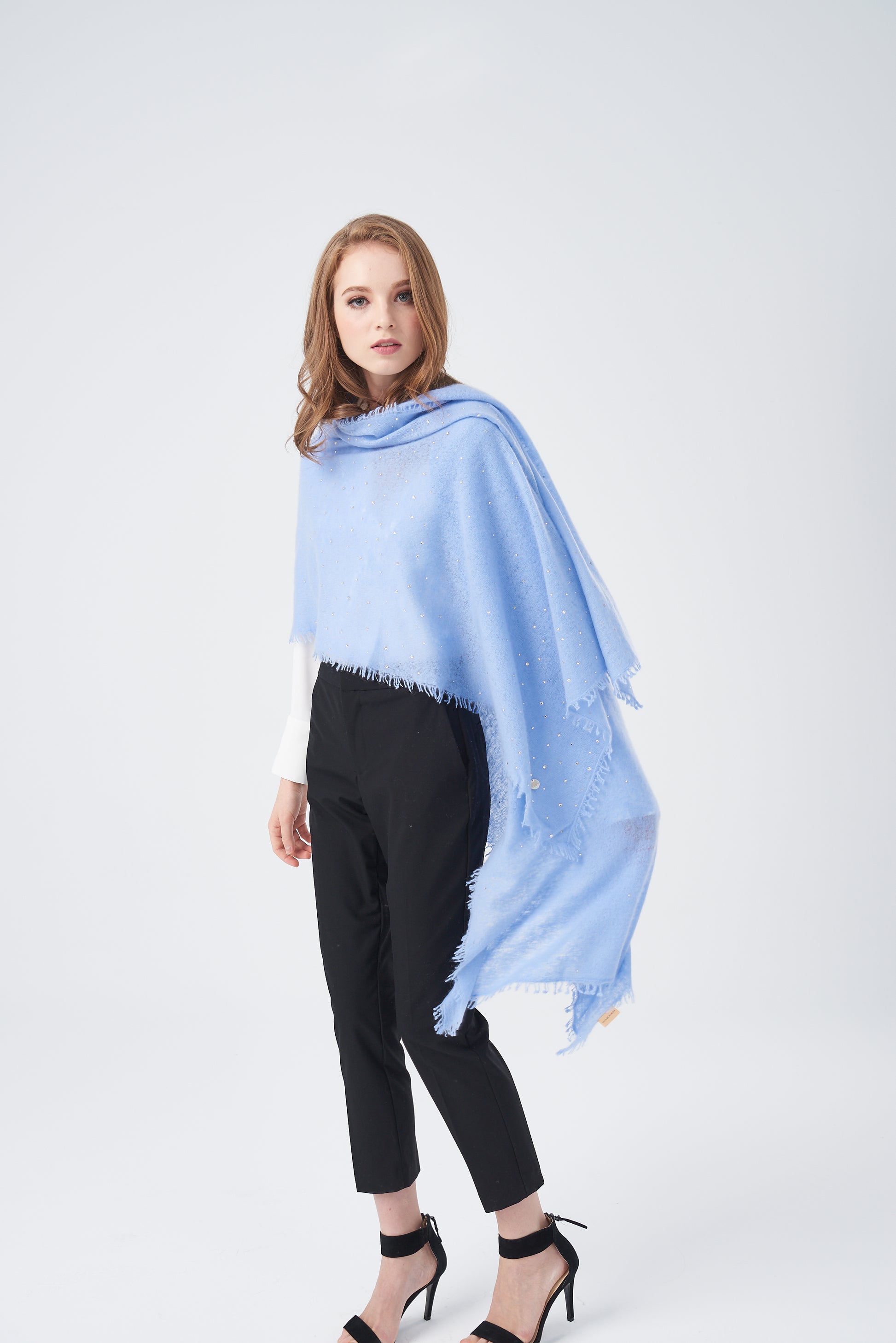Etoile Crystal Knitted Cashmere Shawl