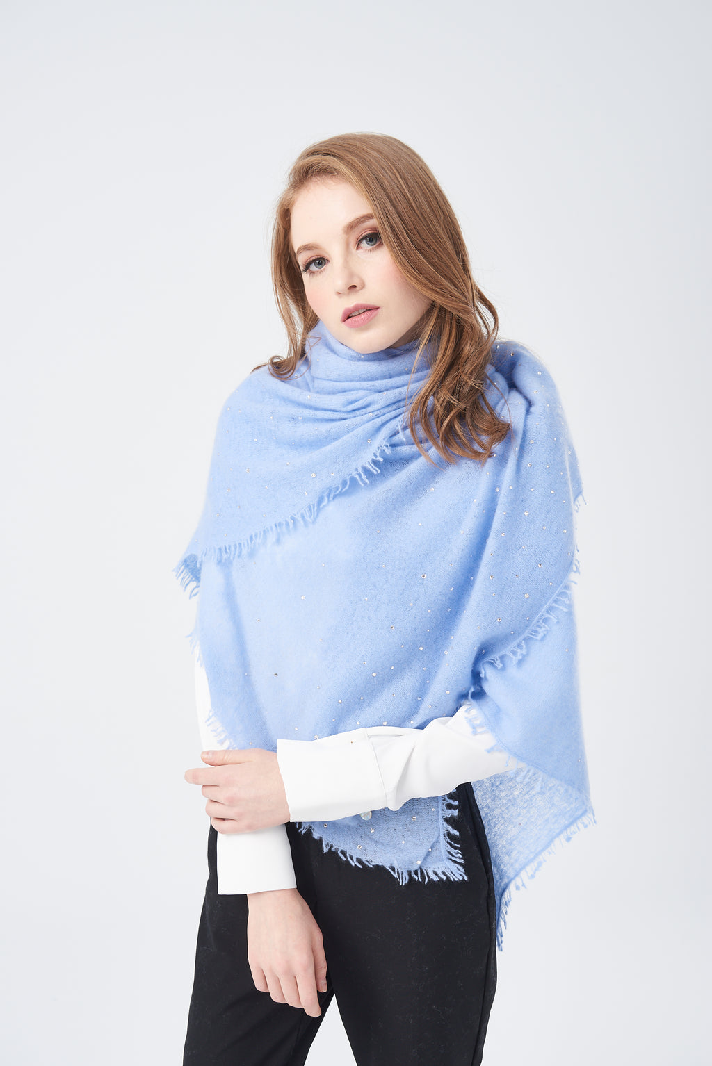 Etoile Crystal Knitted Cashmere Shawl