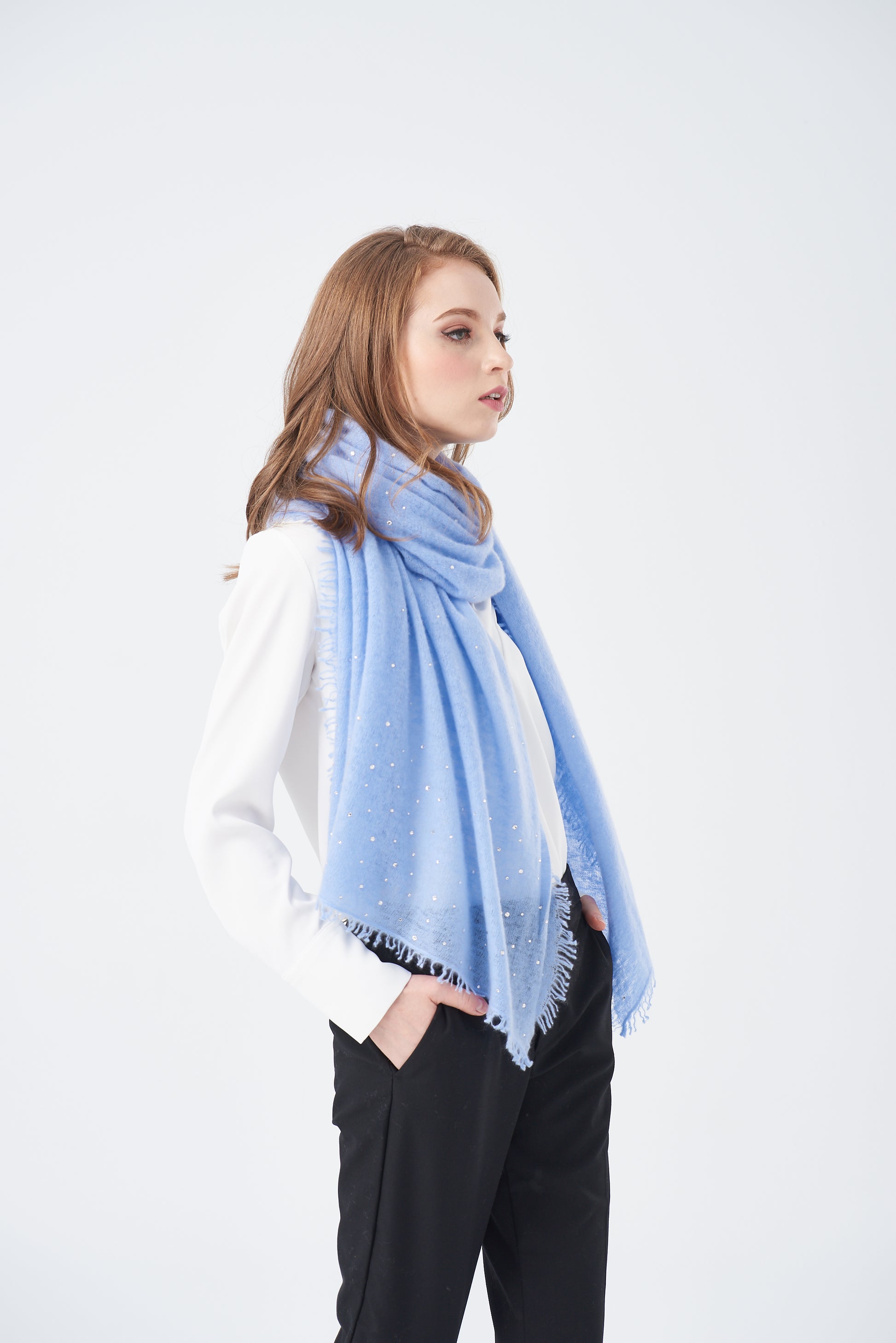 Etoile Crystal Knitted Cashmere Shawl
