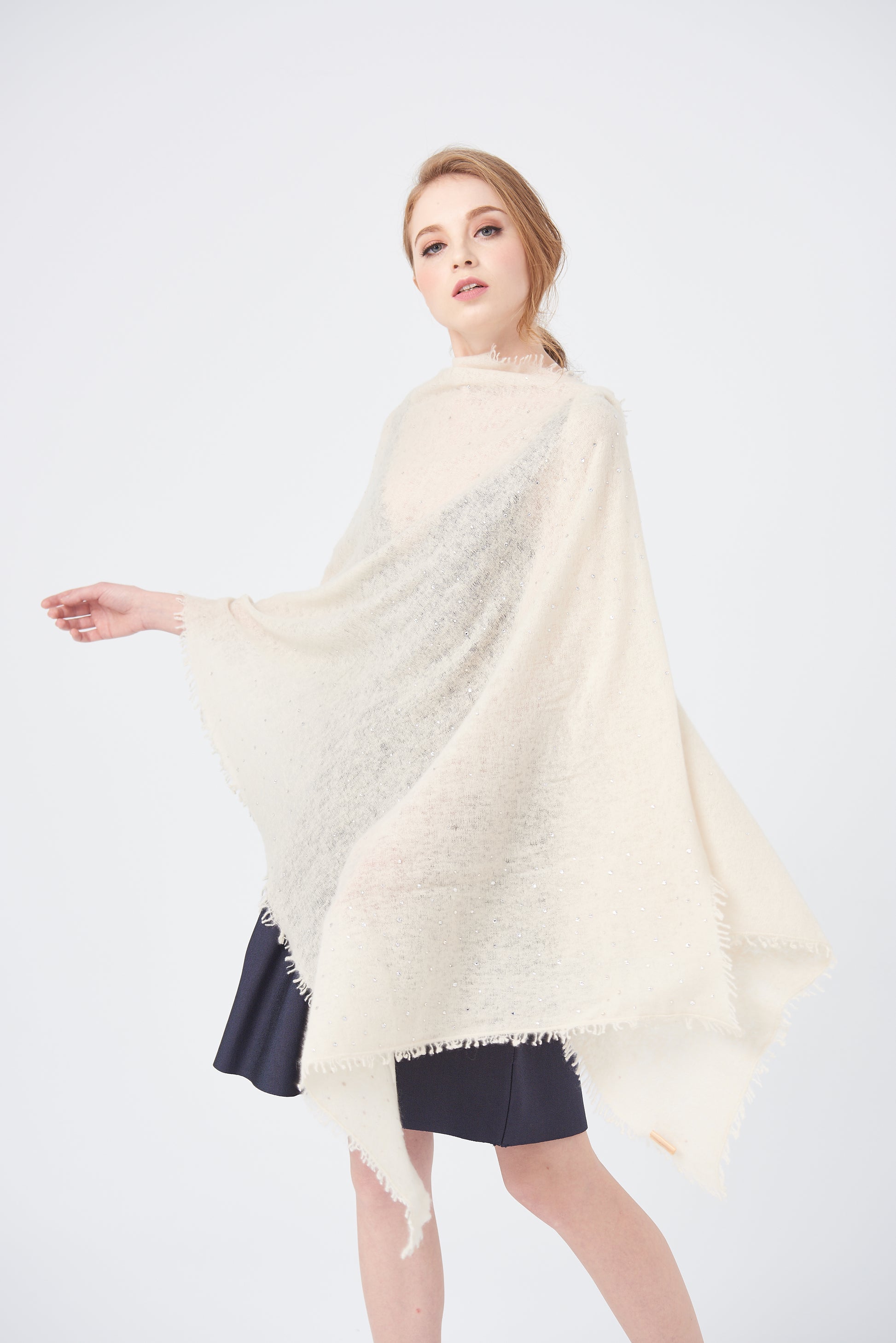 Crystal Knitted Cashmere Shawl
