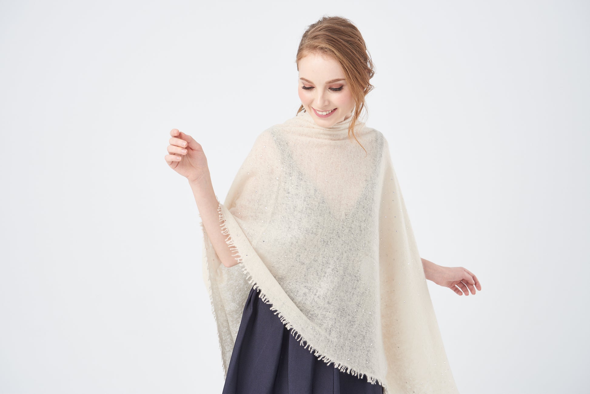 Crystal Knitted Cashmere Shawl