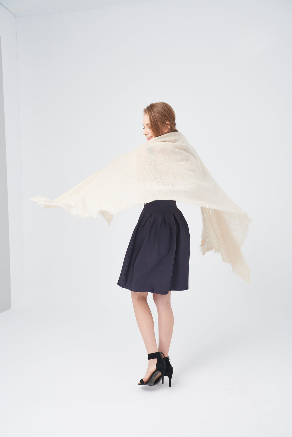 Crystal Knitted Cashmere Shawl