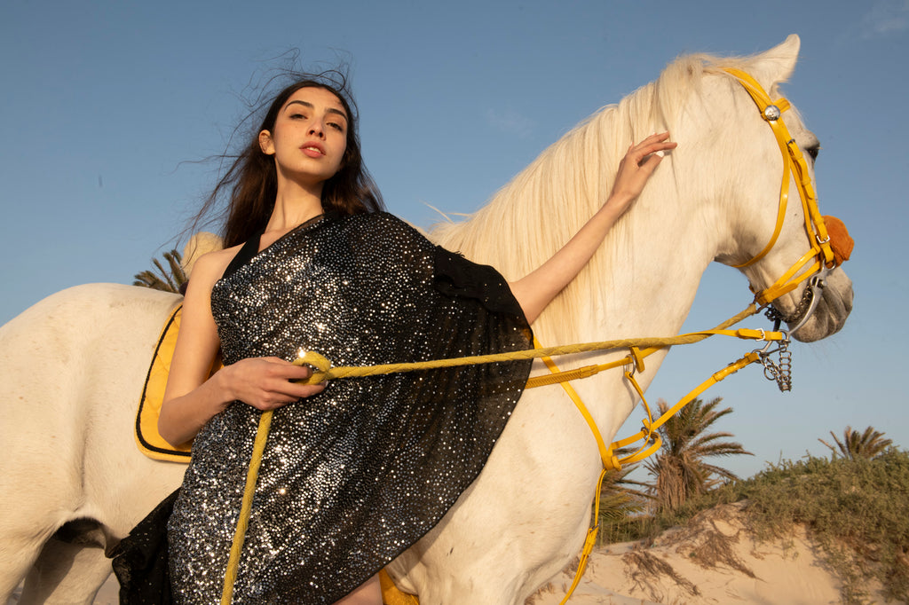 The Midnight Signature Cashmere Shawl