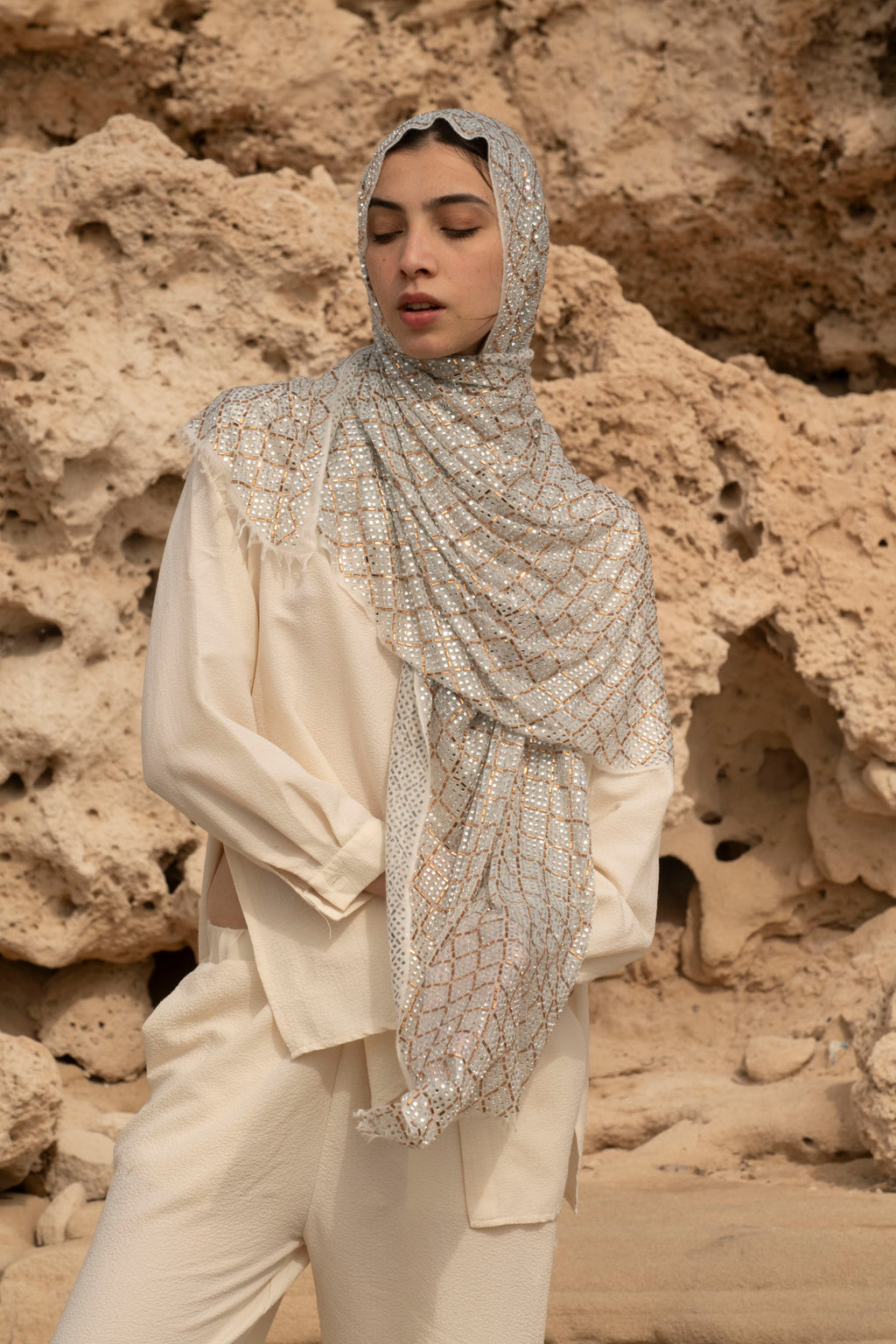 Imperial Spark Handcrafted Cashmere Shawl