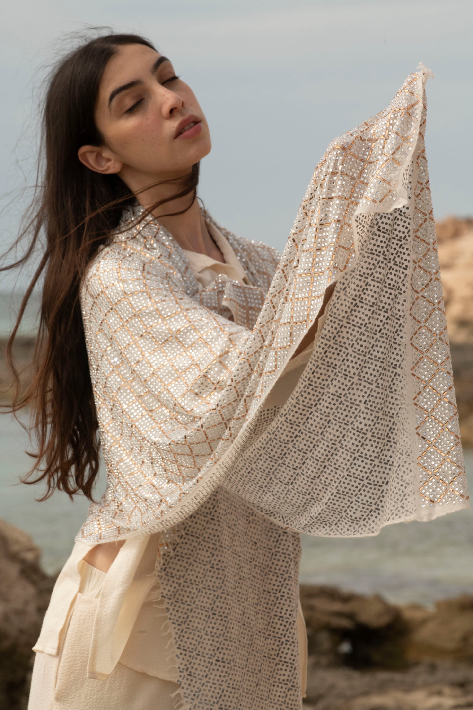 Imperial Spark Handcrafted Cashmere Shawl