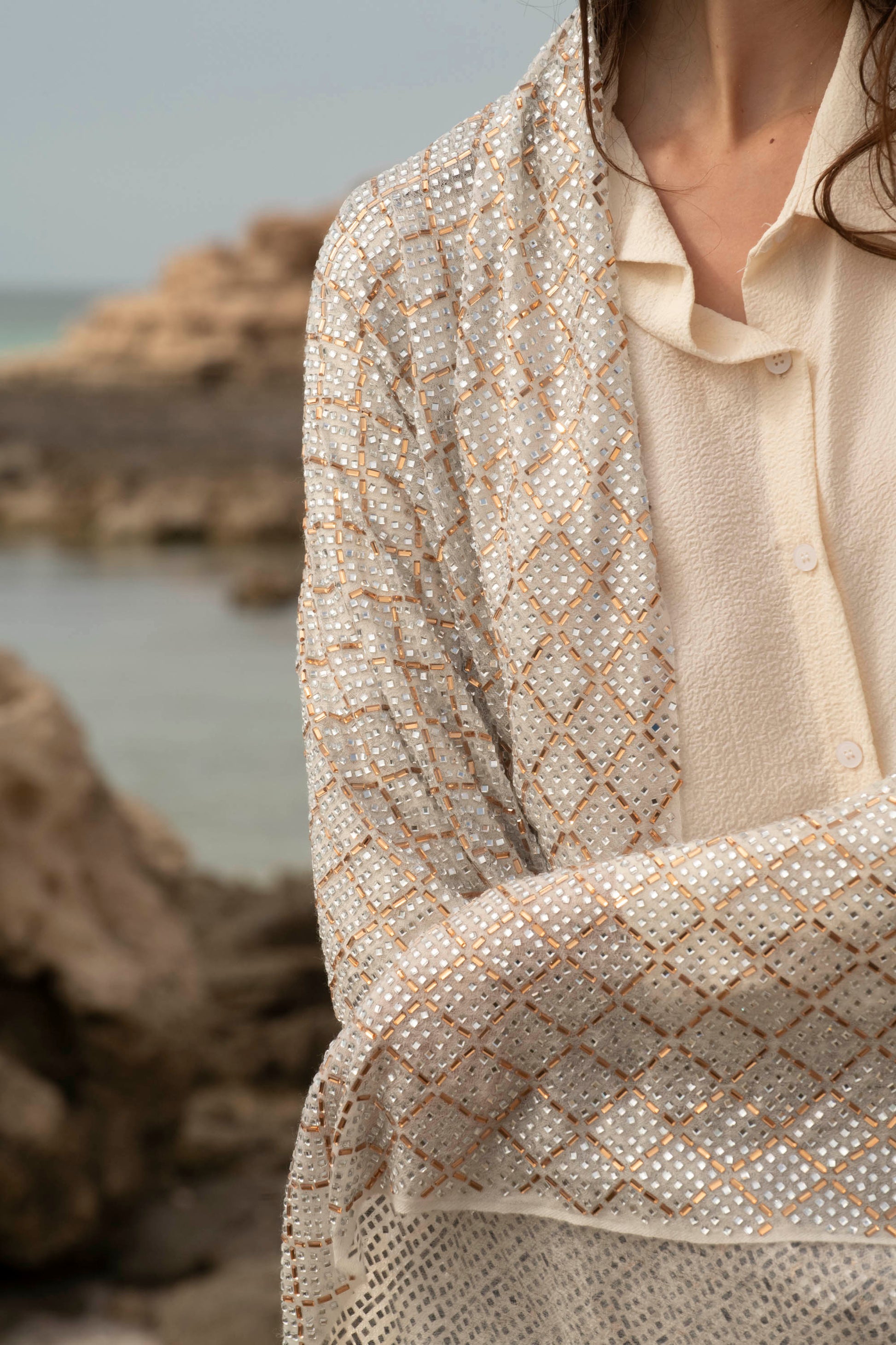 Imperial Spark Handcrafted Cashmere Shawl