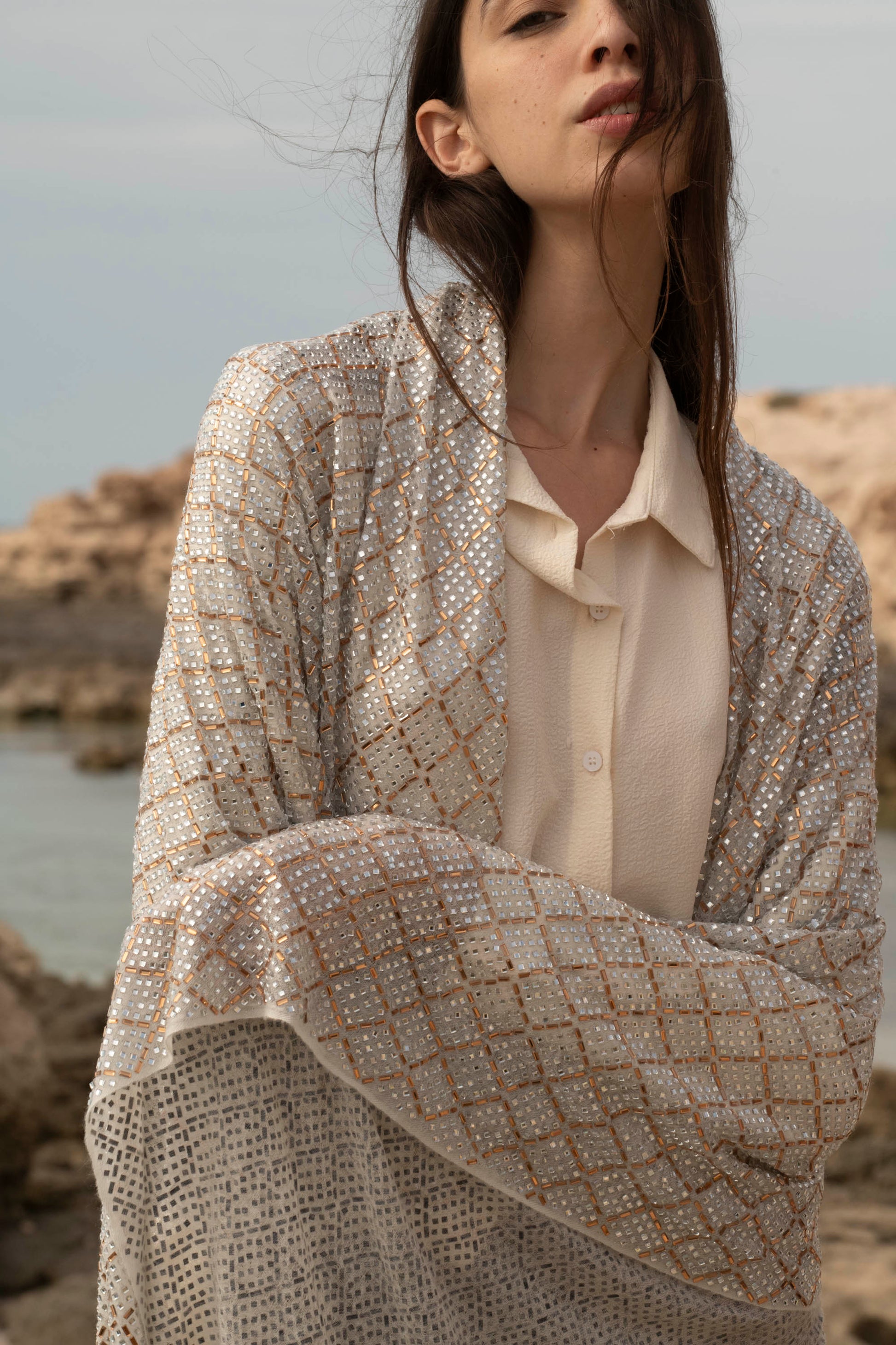 Imperial Spark Handcrafted Cashmere Shawl