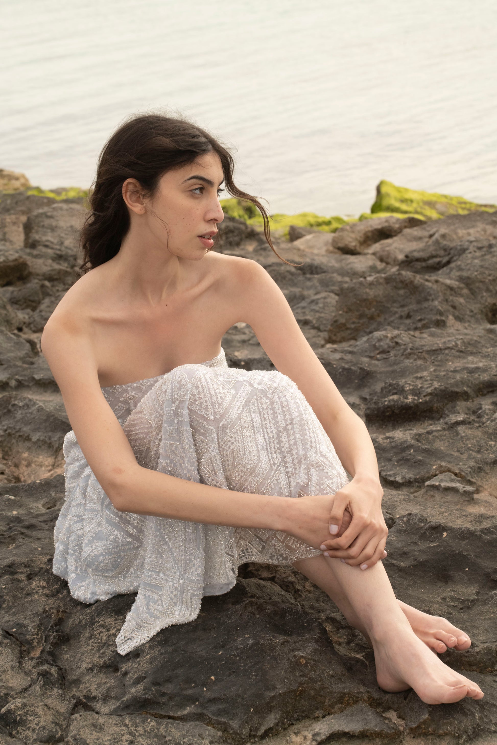 Opera Brilliance Hand-Embellished Cashmere Shawl