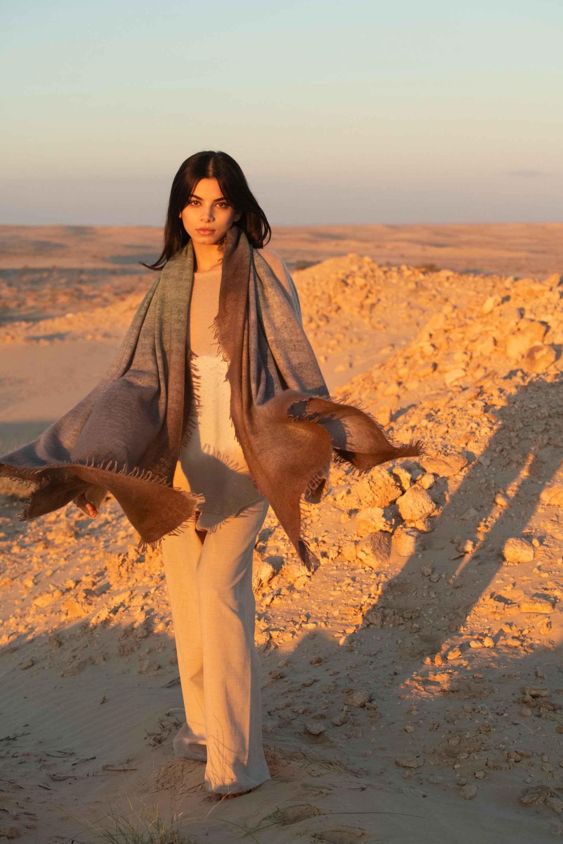 Canvas of Warmth Knitted Cashmere Shawl