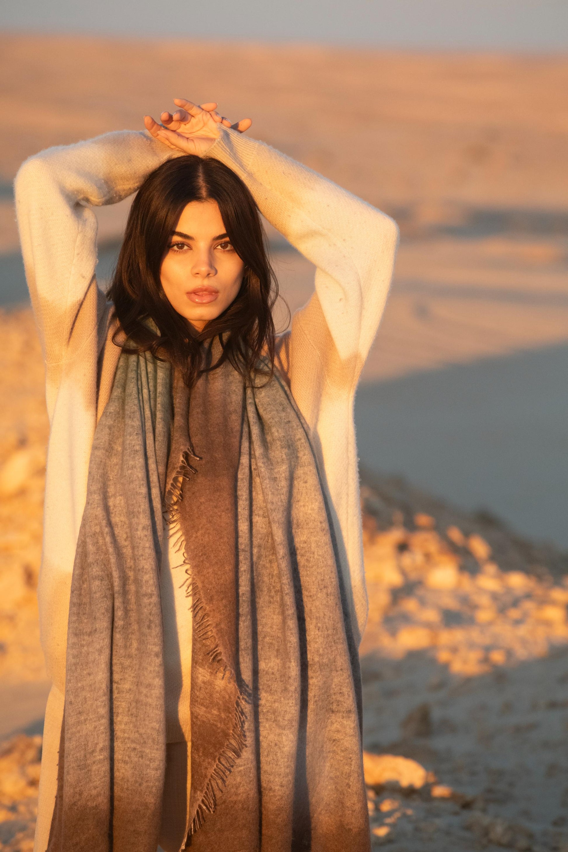 Canvas of Warmth Knitted Cashmere Shawl