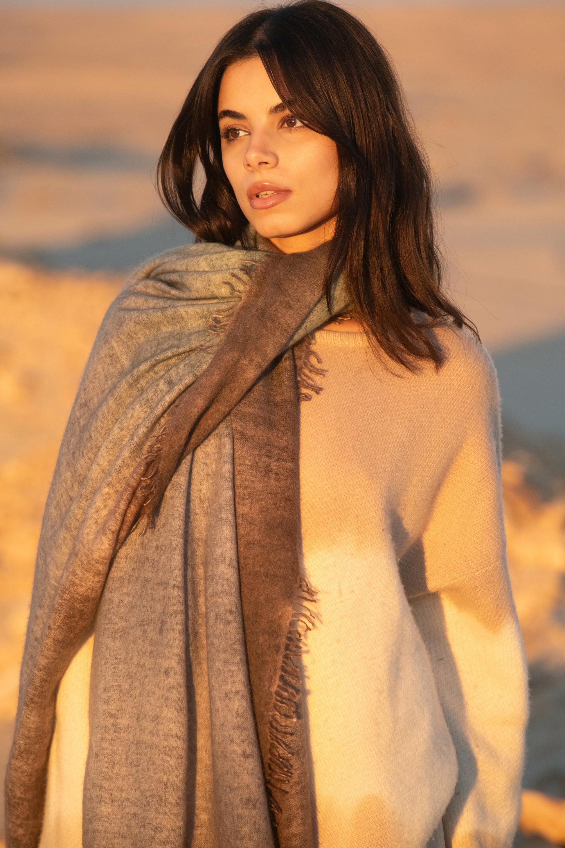 Canvas of Warmth Knitted Cashmere Shawl