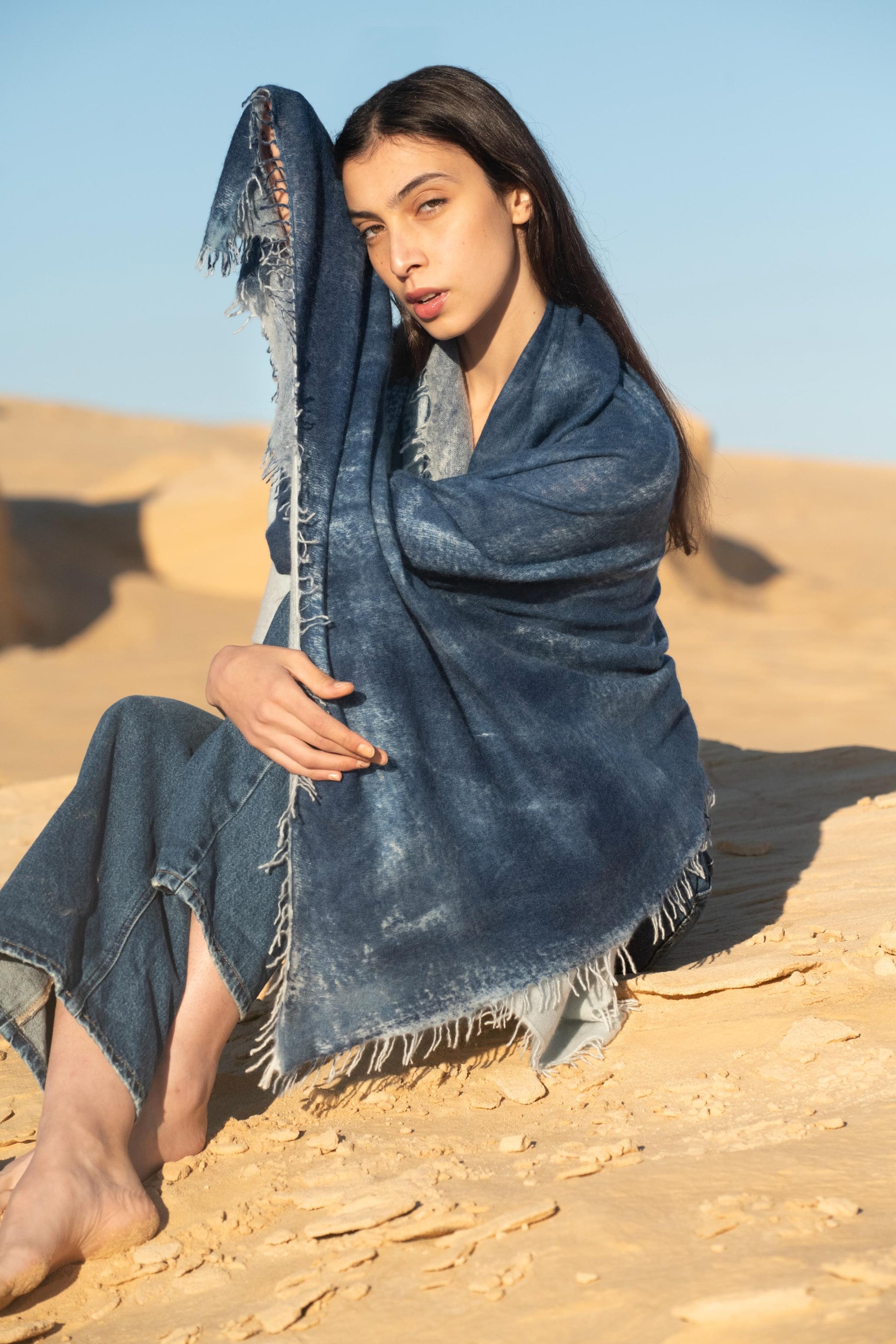 Gentle Embrace Knitted Luxury Cashmere Shawl