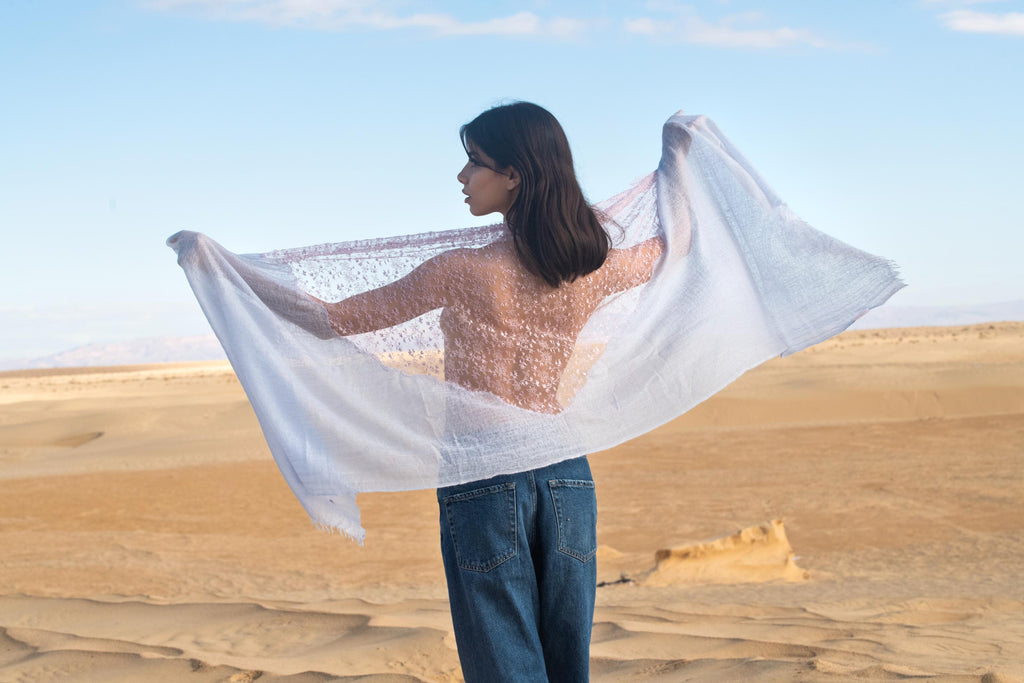 Blush Aura Signature Cashmere Shawl