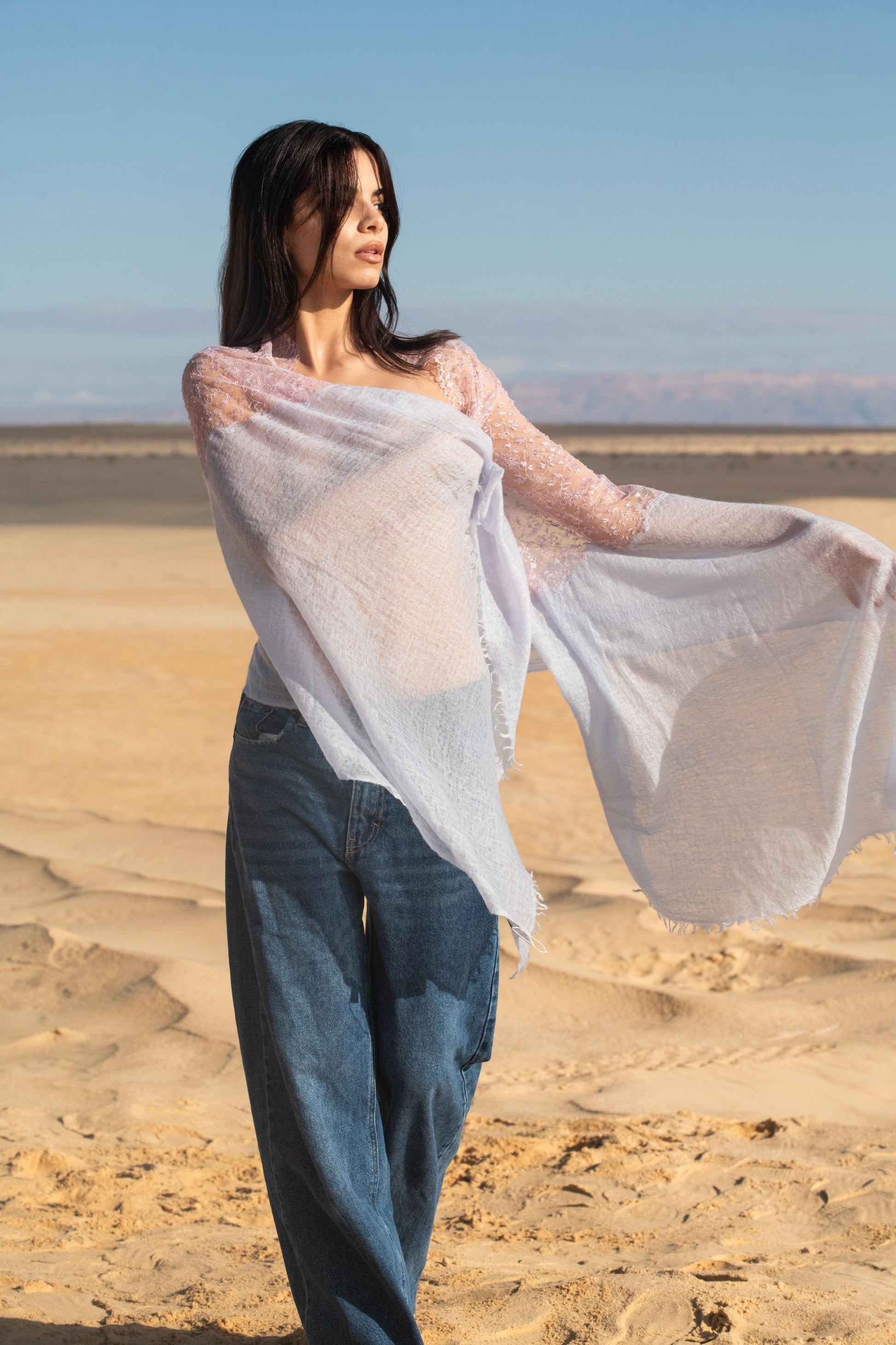 Blush Aura Signature Cashmere Shawl