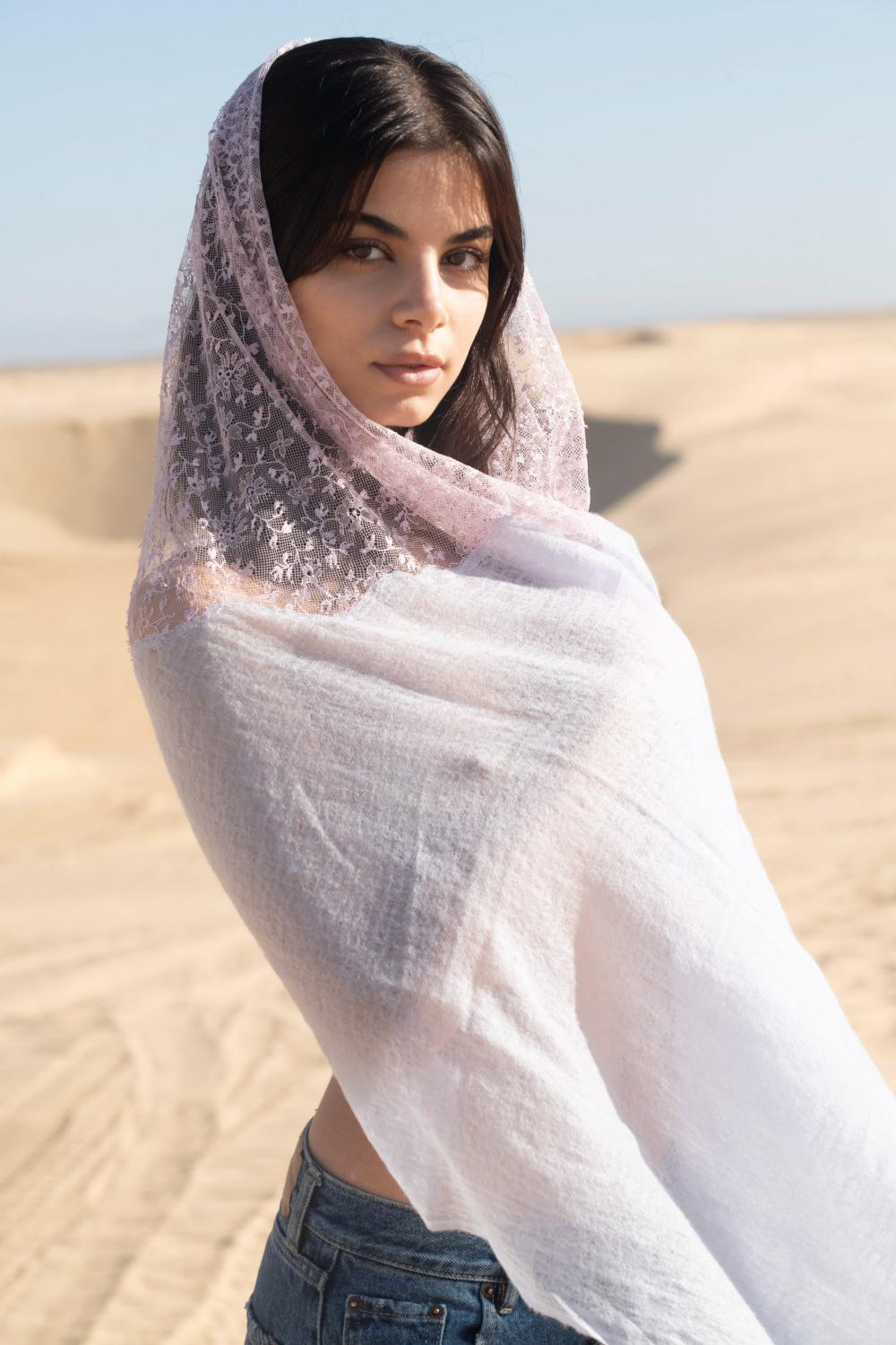 Blush Aura Signature Cashmere Shawl