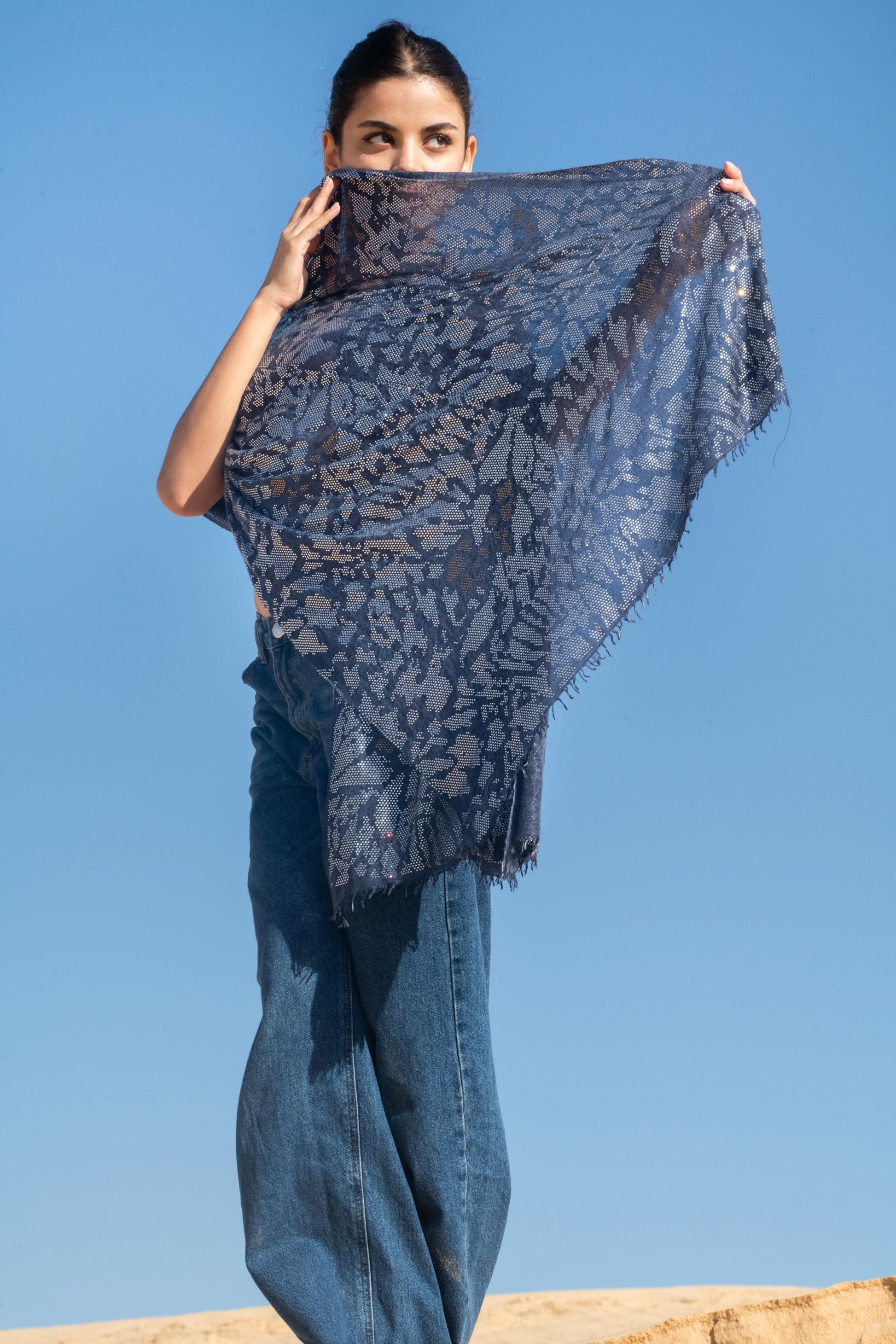 Moonbeam Jewel-Touched Cashmere Shawl