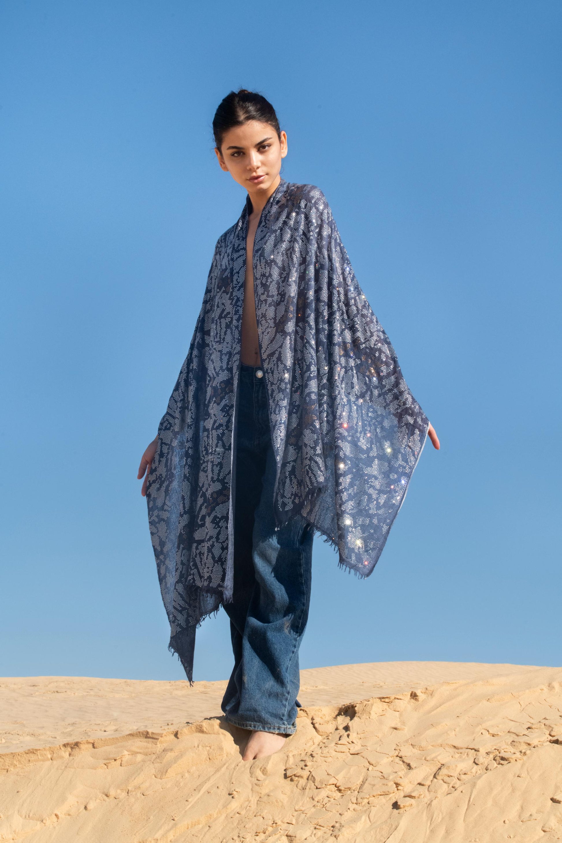 Moonbeam Jewel-Touched Cashmere Shawl