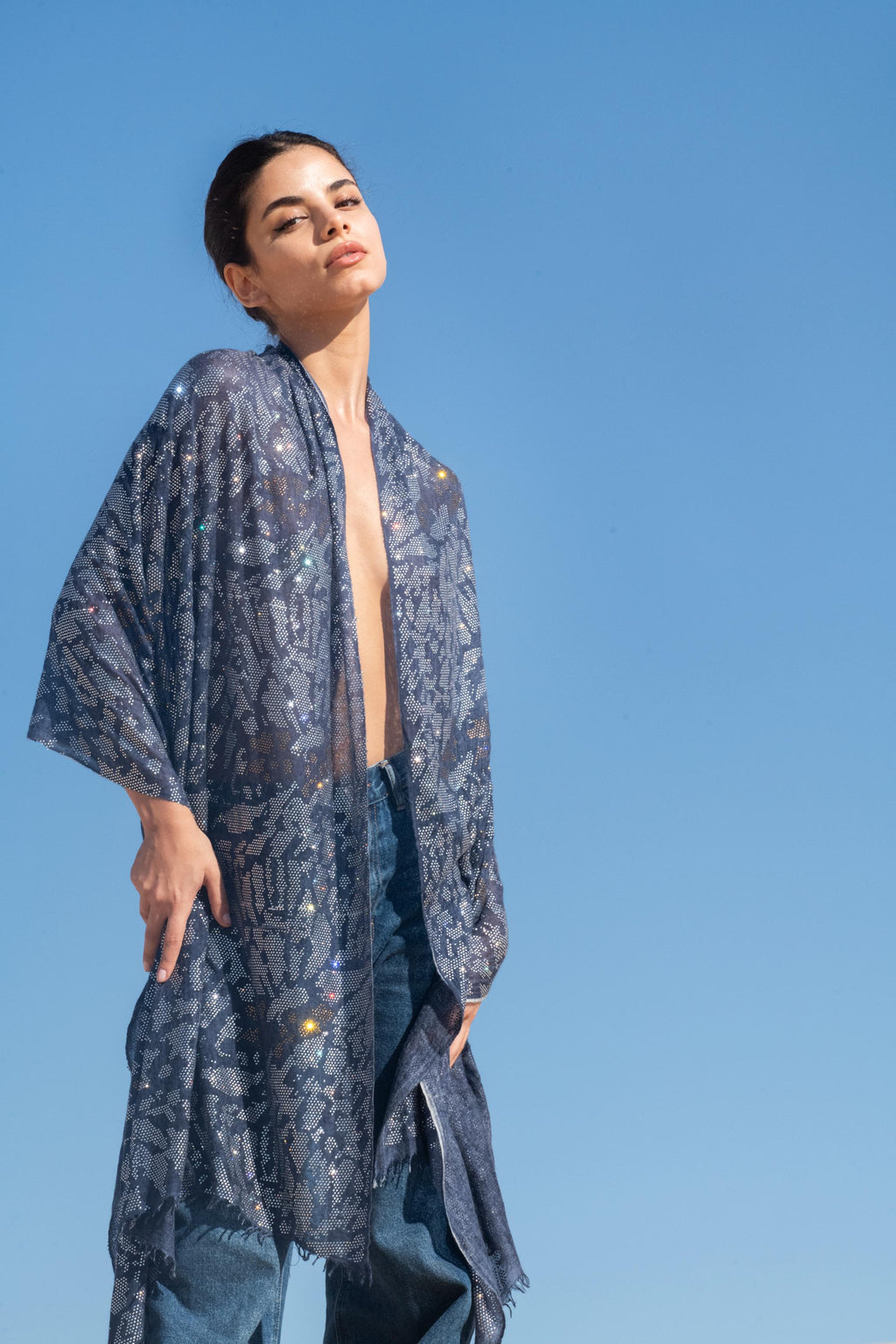 Moonbeam Jewel-Touched Cashmere Shawl