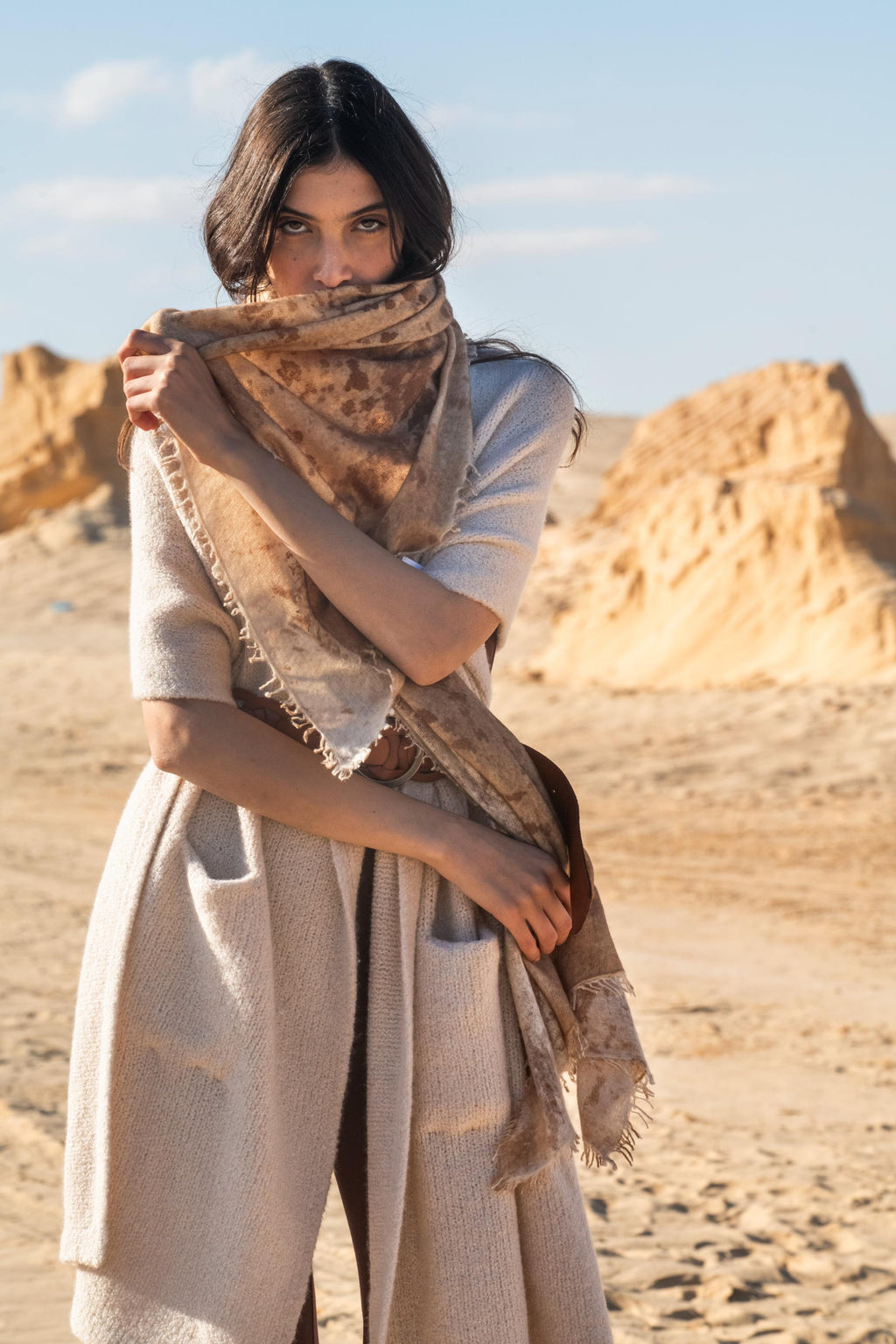 Luna Soft-Knit Cashmere Shawl