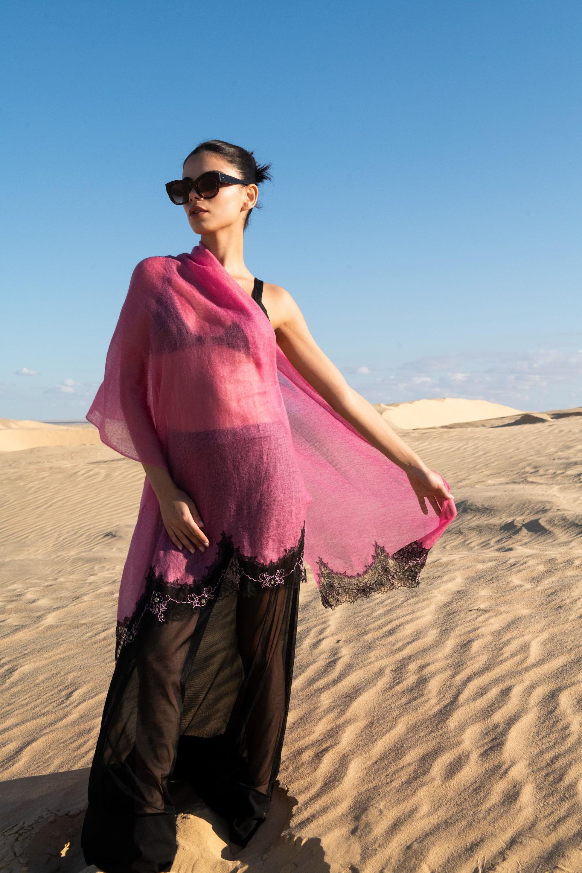 Celestial Chantilly Cashmere Shawl