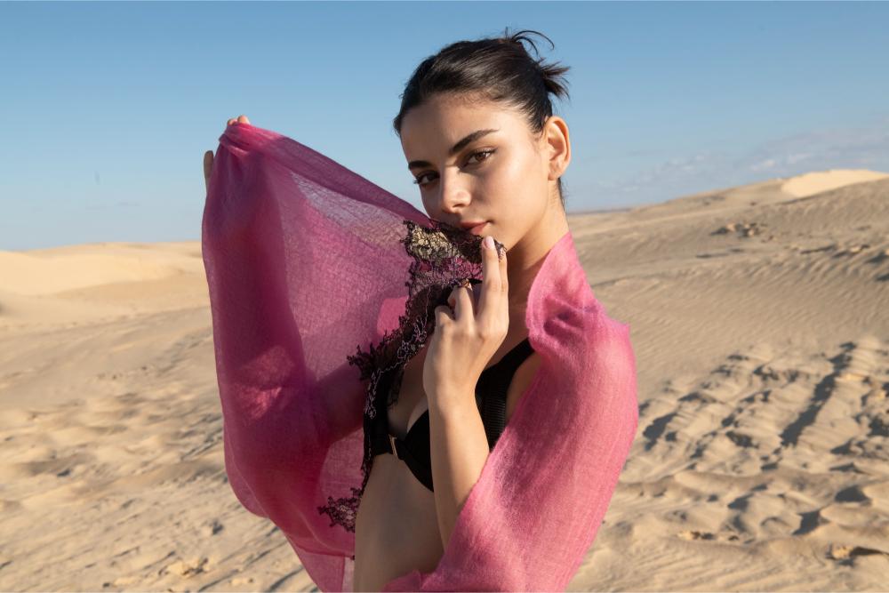 Celestial Chantilly Cashmere Shawl