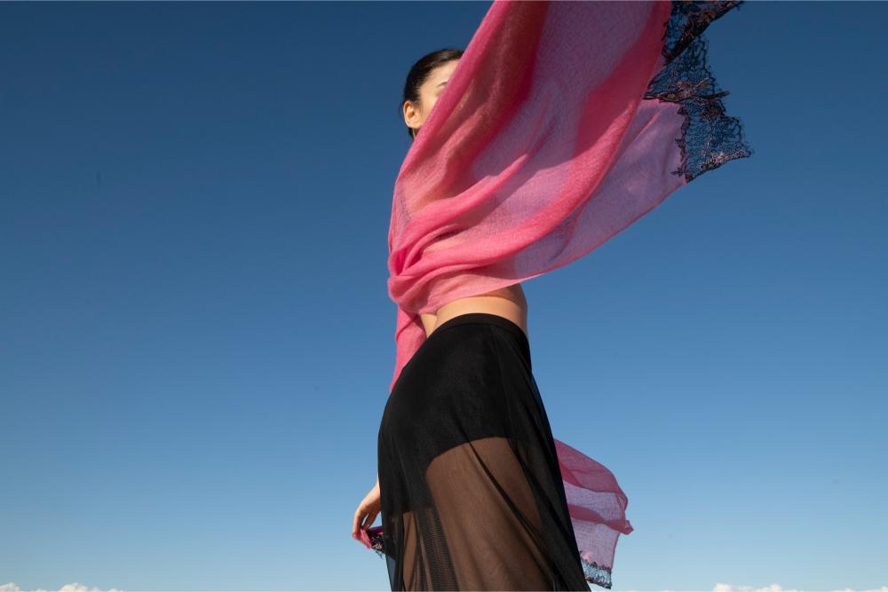 Celestial Chantilly Cashmere Shawl