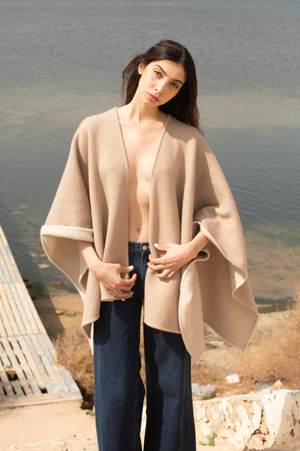The Infinite Drape Reversible Cashmere Outerwear