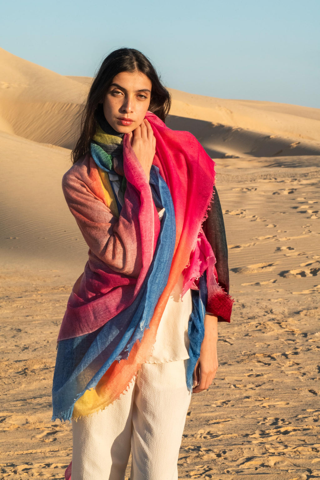 Artisan Aura Hand-Sprayed Cashmere Shawl