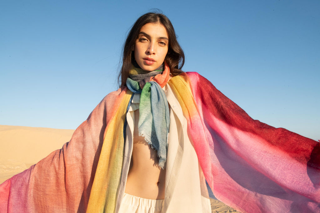 Artisan Aura Hand-Sprayed Cashmere Shawl