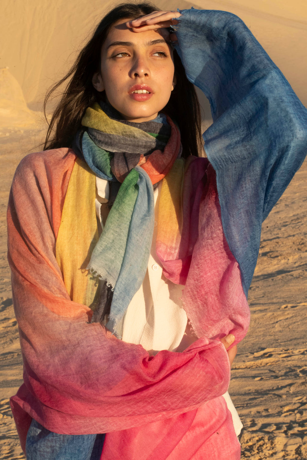 Artisan Aura Hand-Sprayed Cashmere Shawl