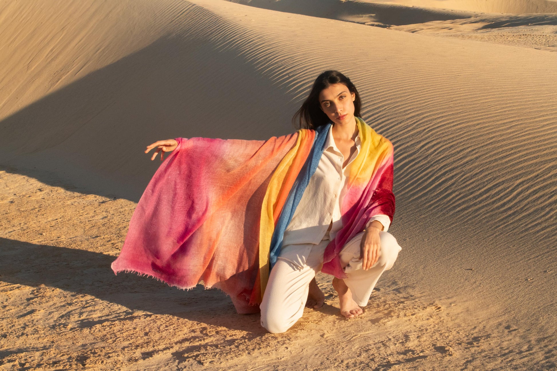 Artisan Aura Hand-Sprayed Cashmere Shawl