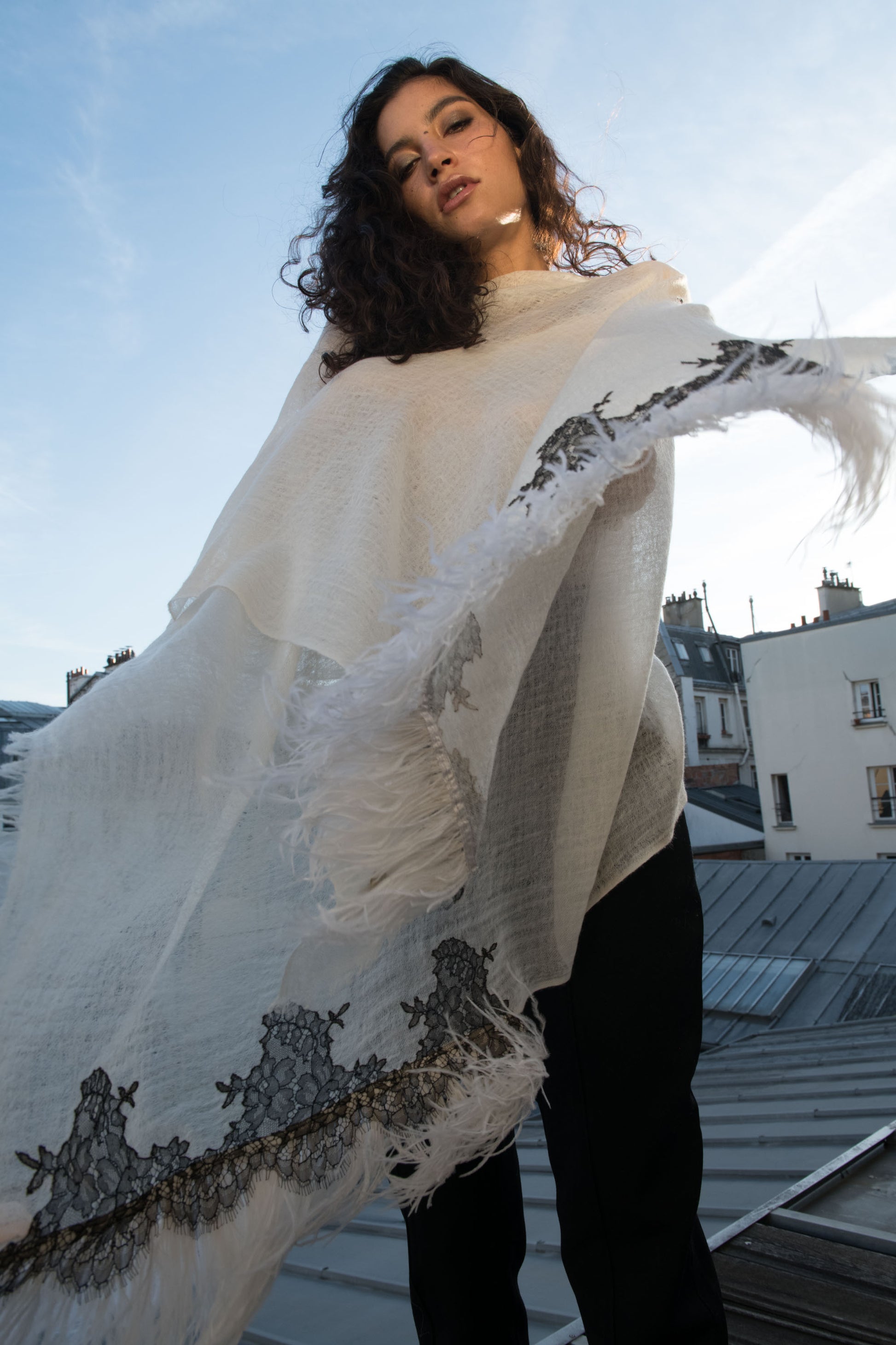 Feather Luxe Cashmere Stole