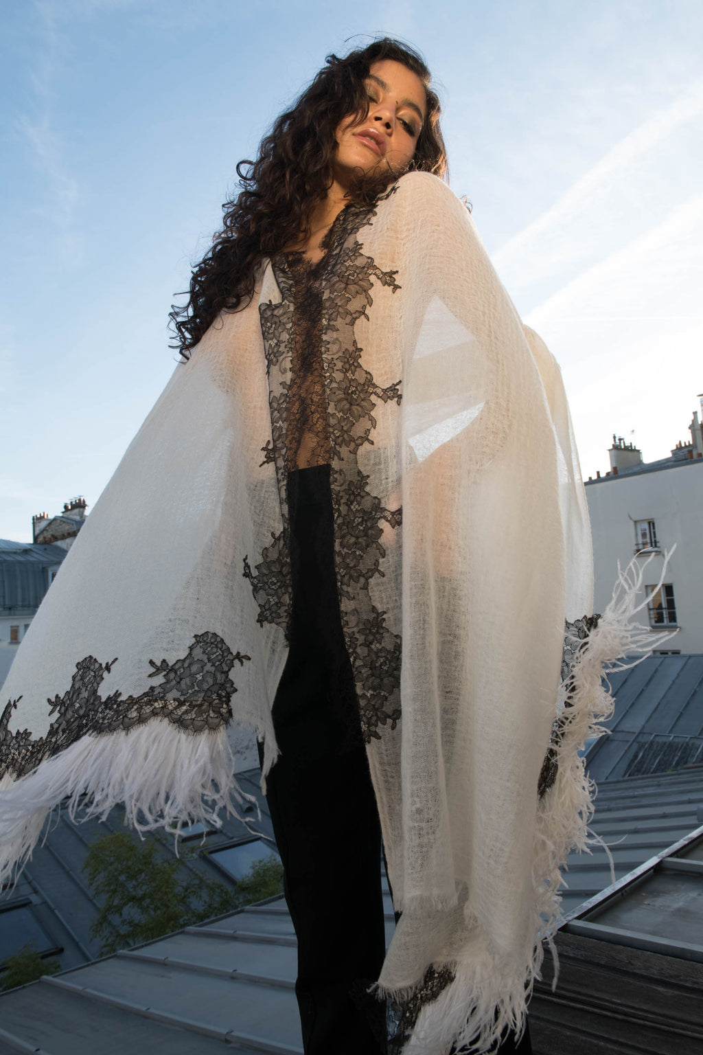 Feather Luxe Cashmere Stole