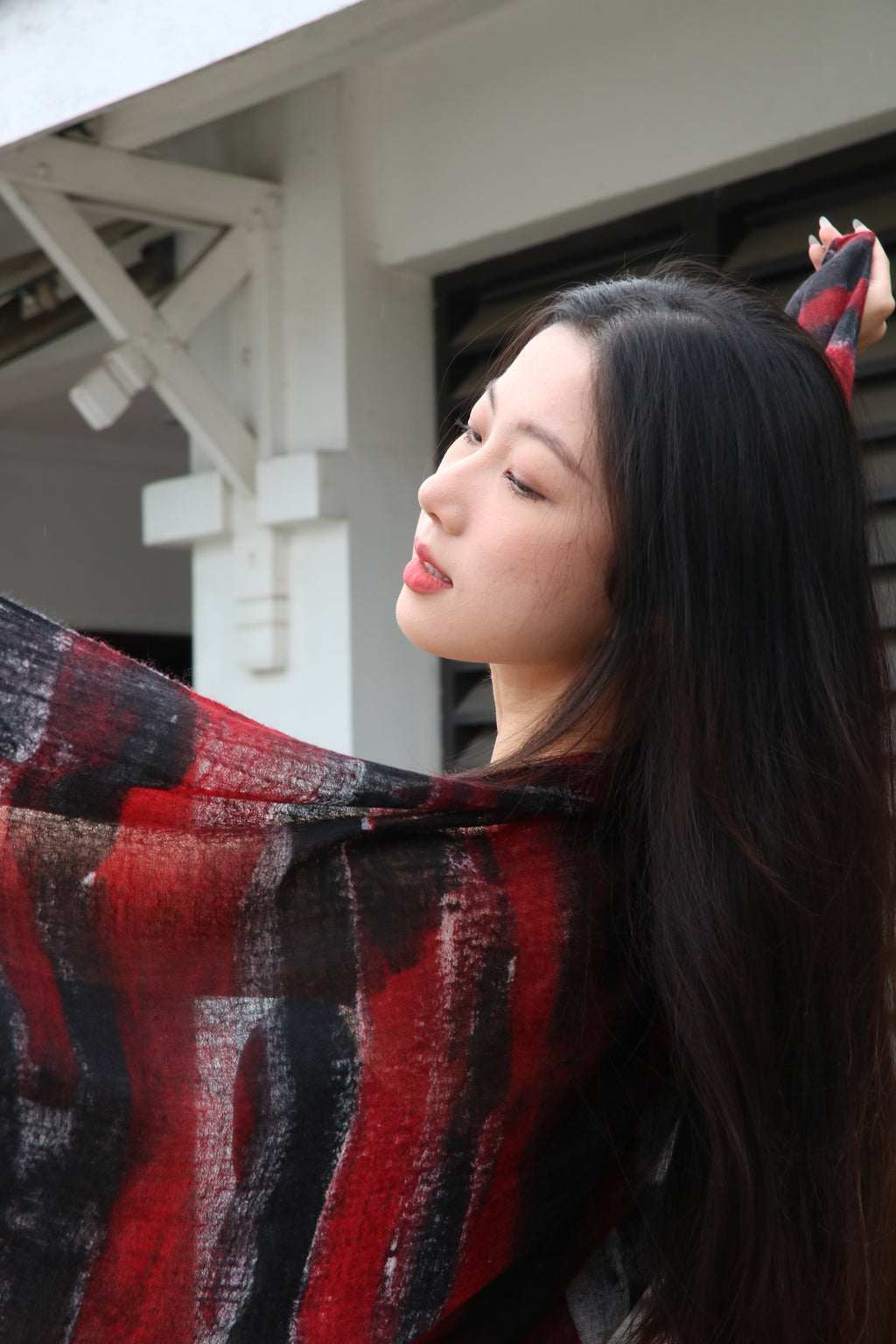 Mist Hand-Sprayed Cashmere Shawl