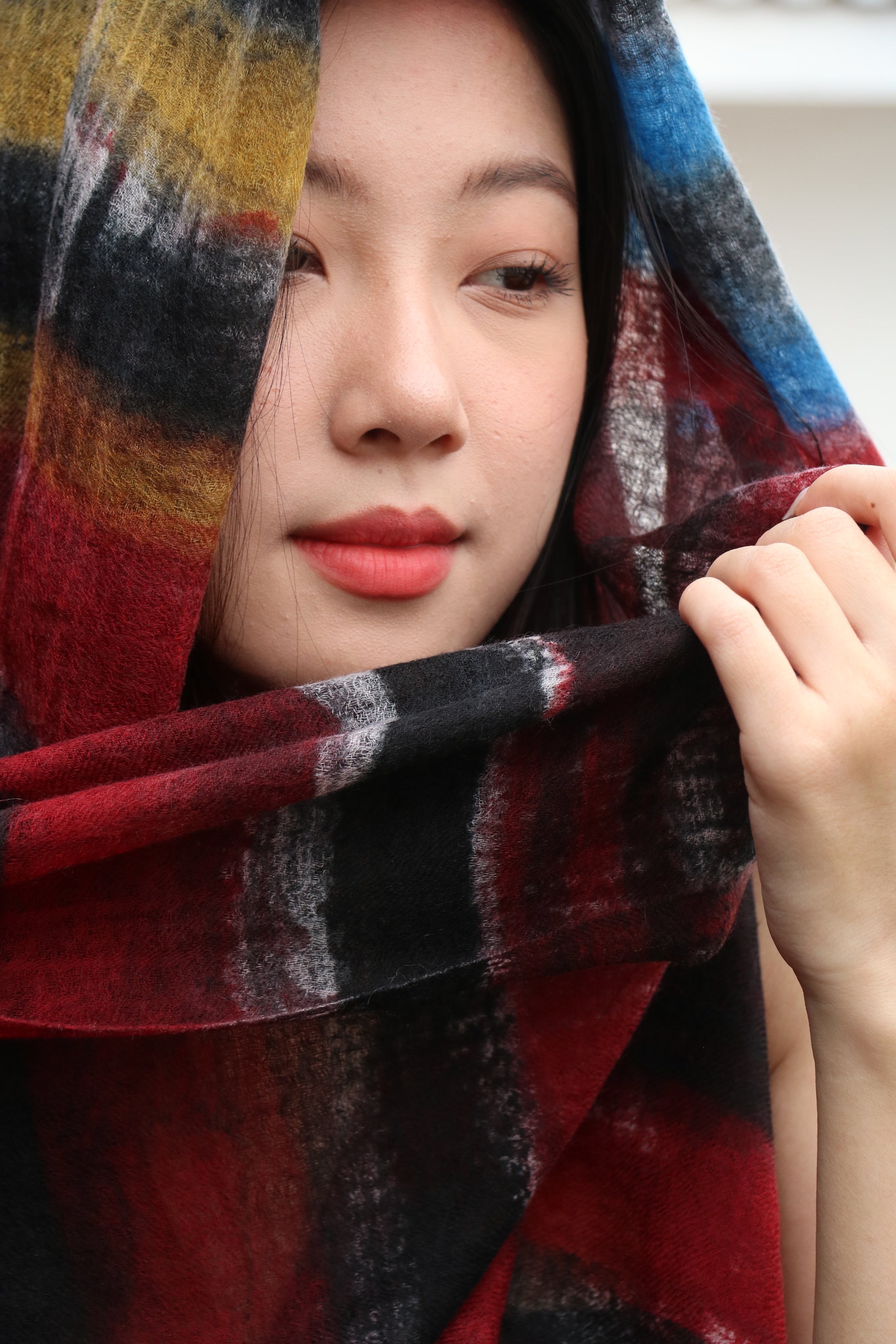 Mist Hand-Sprayed Cashmere Shawl