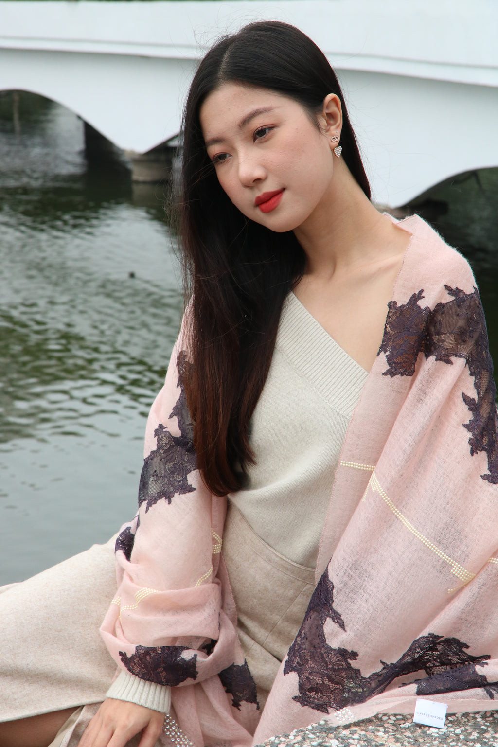 Lace Aura Cashmere Stole