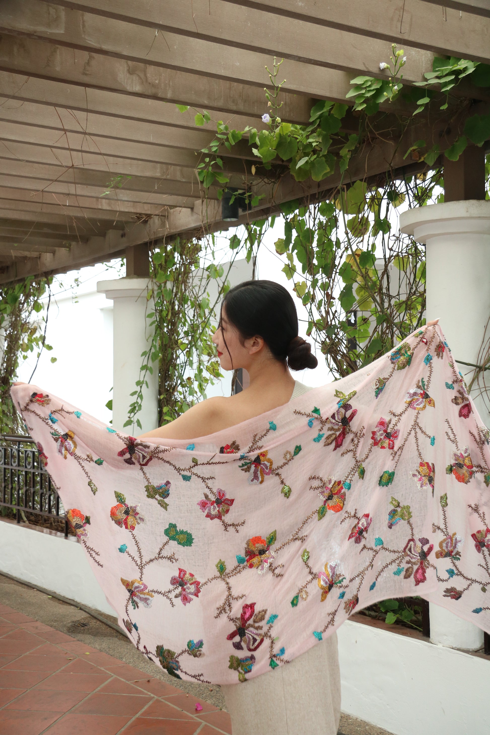 Crystal Blossom Reverie Cashmere Stole