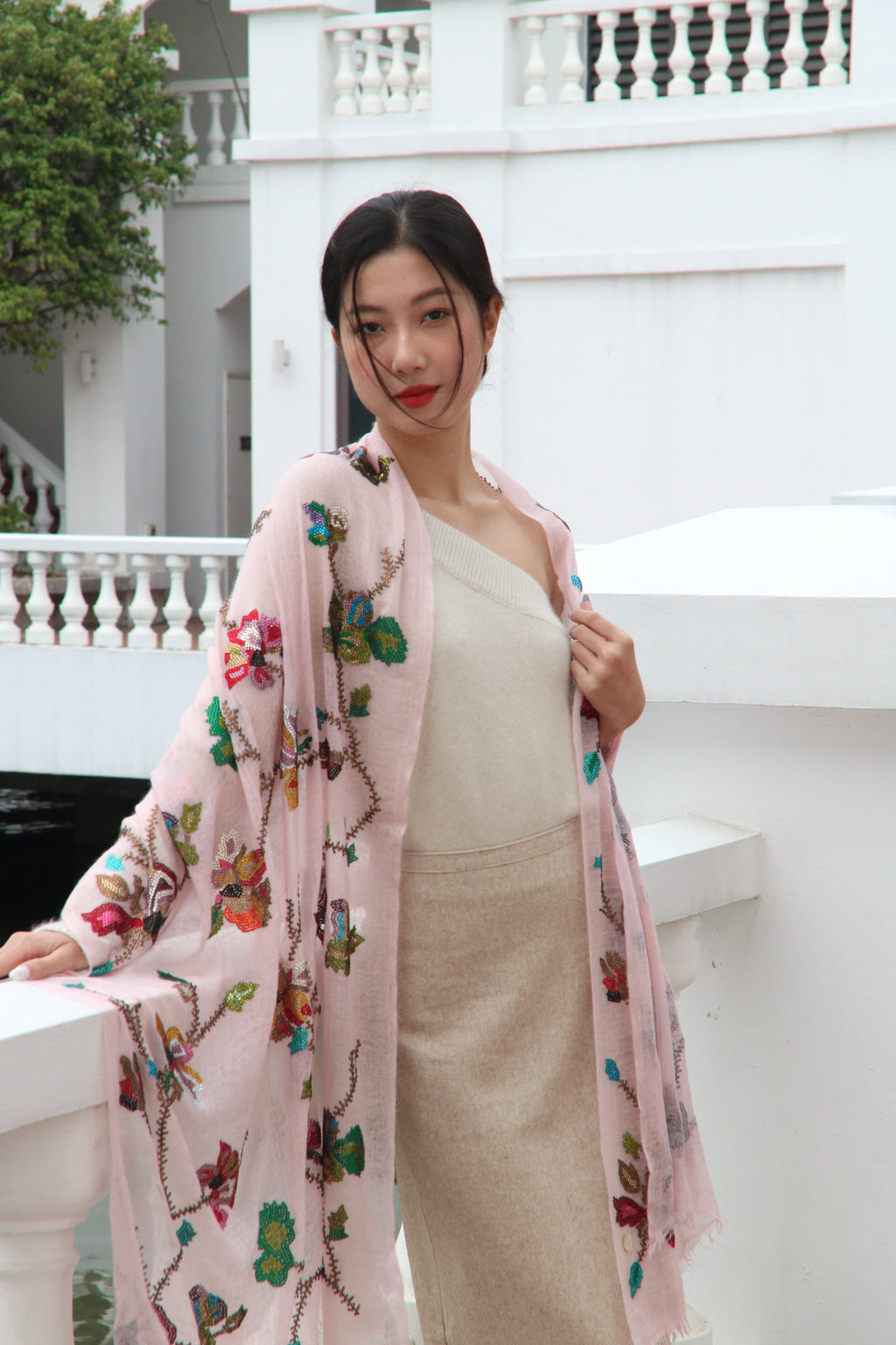 Crystal Blossom Reverie Cashmere Stole