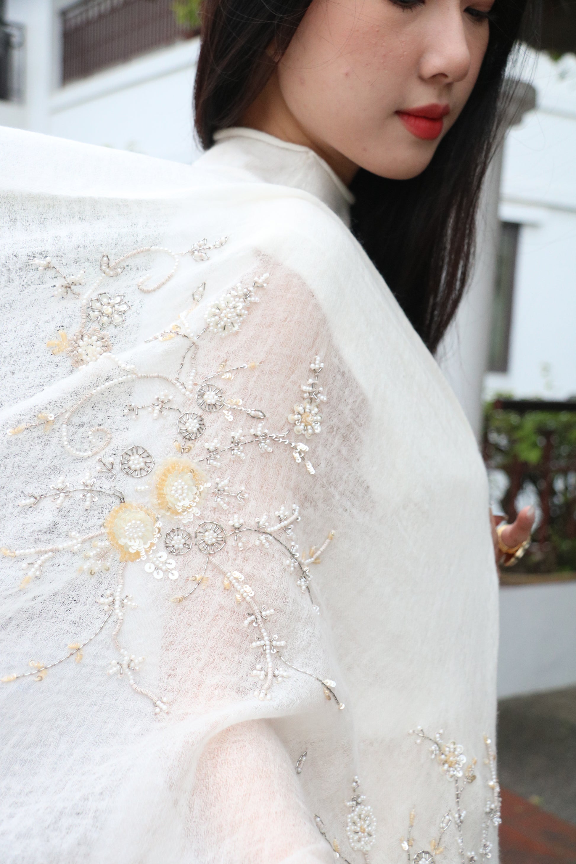 Regal Frost Cashmere Stole